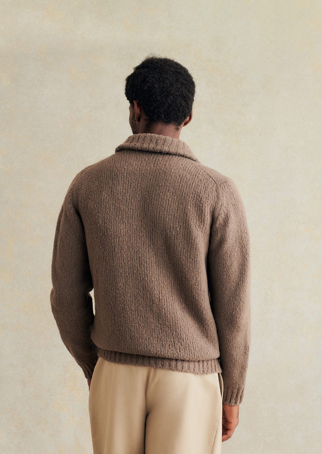 Zipped mock neck jumper