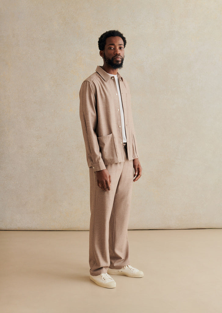 DE BONNE FACTUREデボンファクチュールPAINTERSJACKET De Bonne Facture Painter Jacket - Taupe Flannel – Standard & Strange