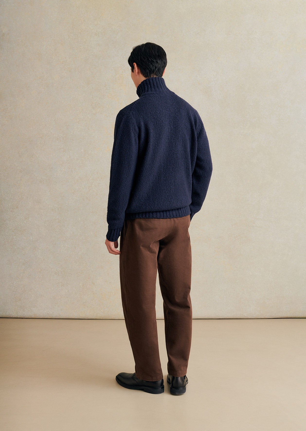 Zipped mock neck jumper