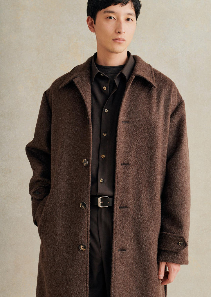 コート fub felted coat brown 6y Felted Coat