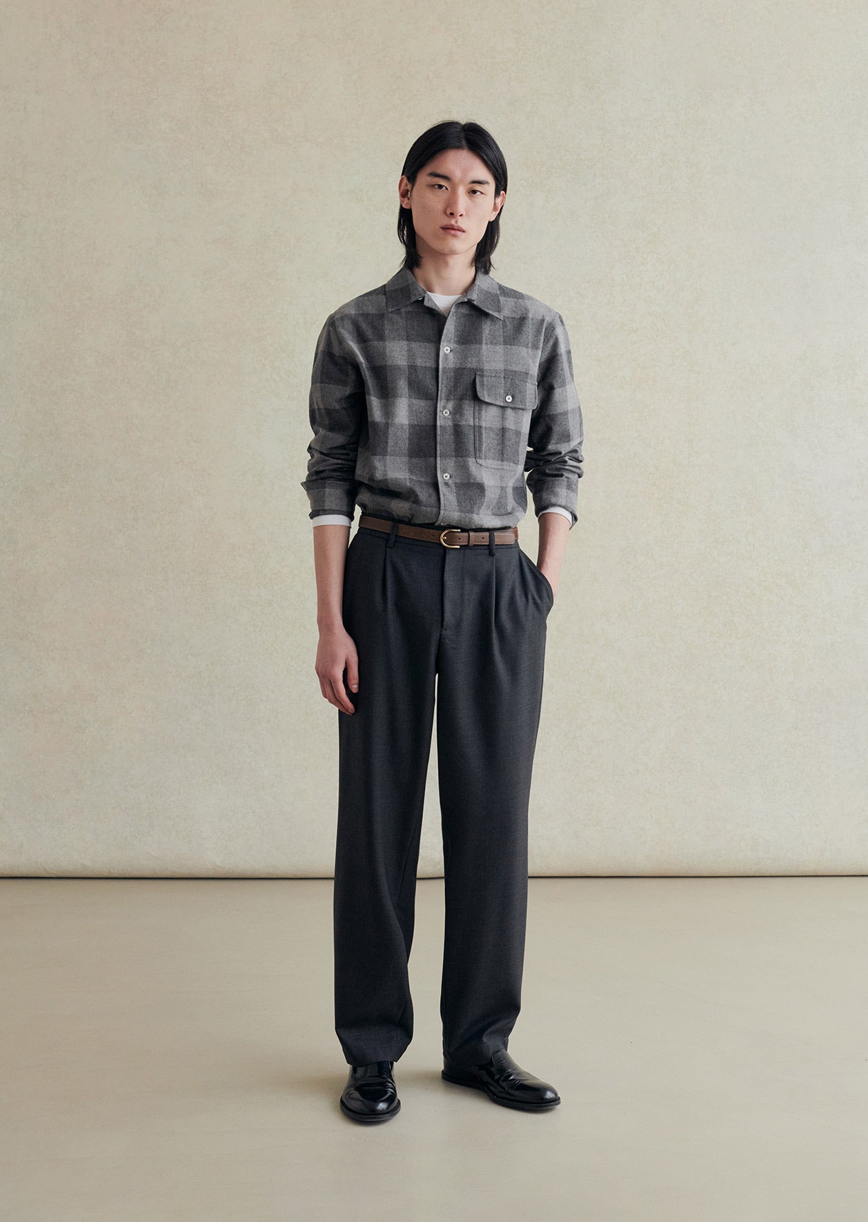 One pleat trousers