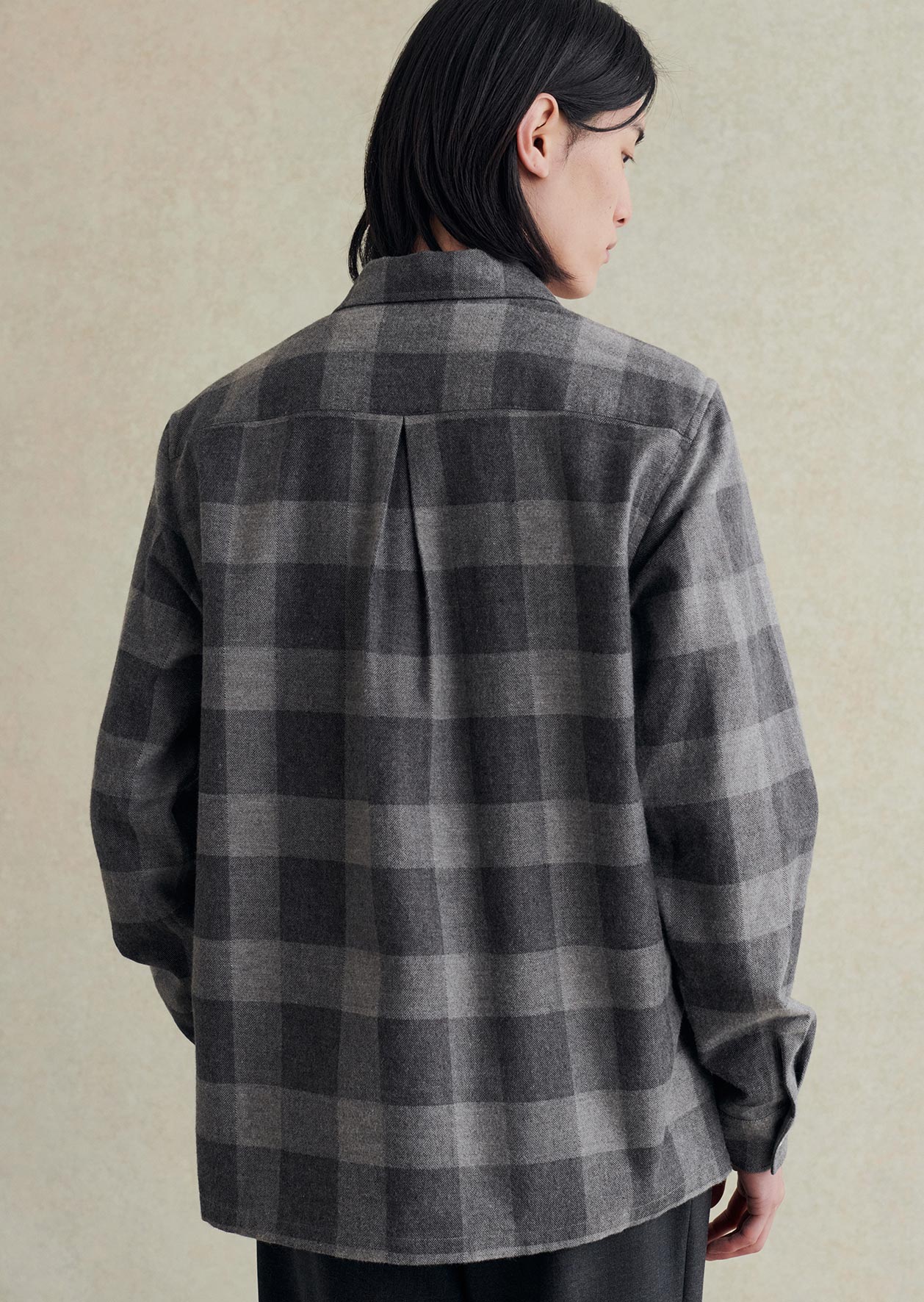 Camp collar long sleeve shirt