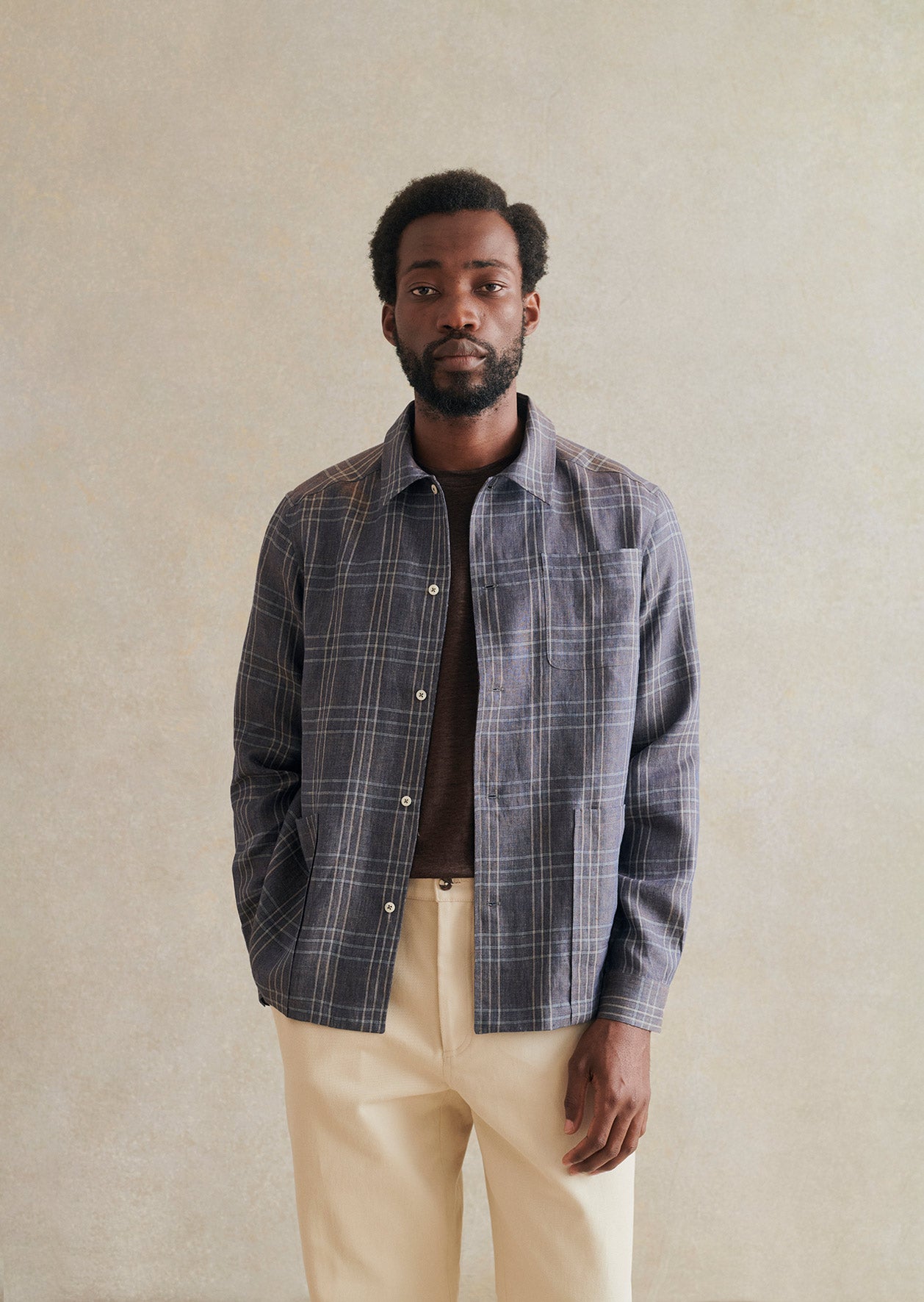 de bonne facture Veste De Peintre Madras De Lin Italien