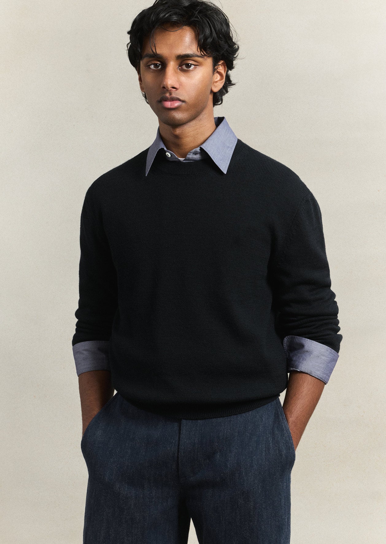 Pull tricoté manches longues