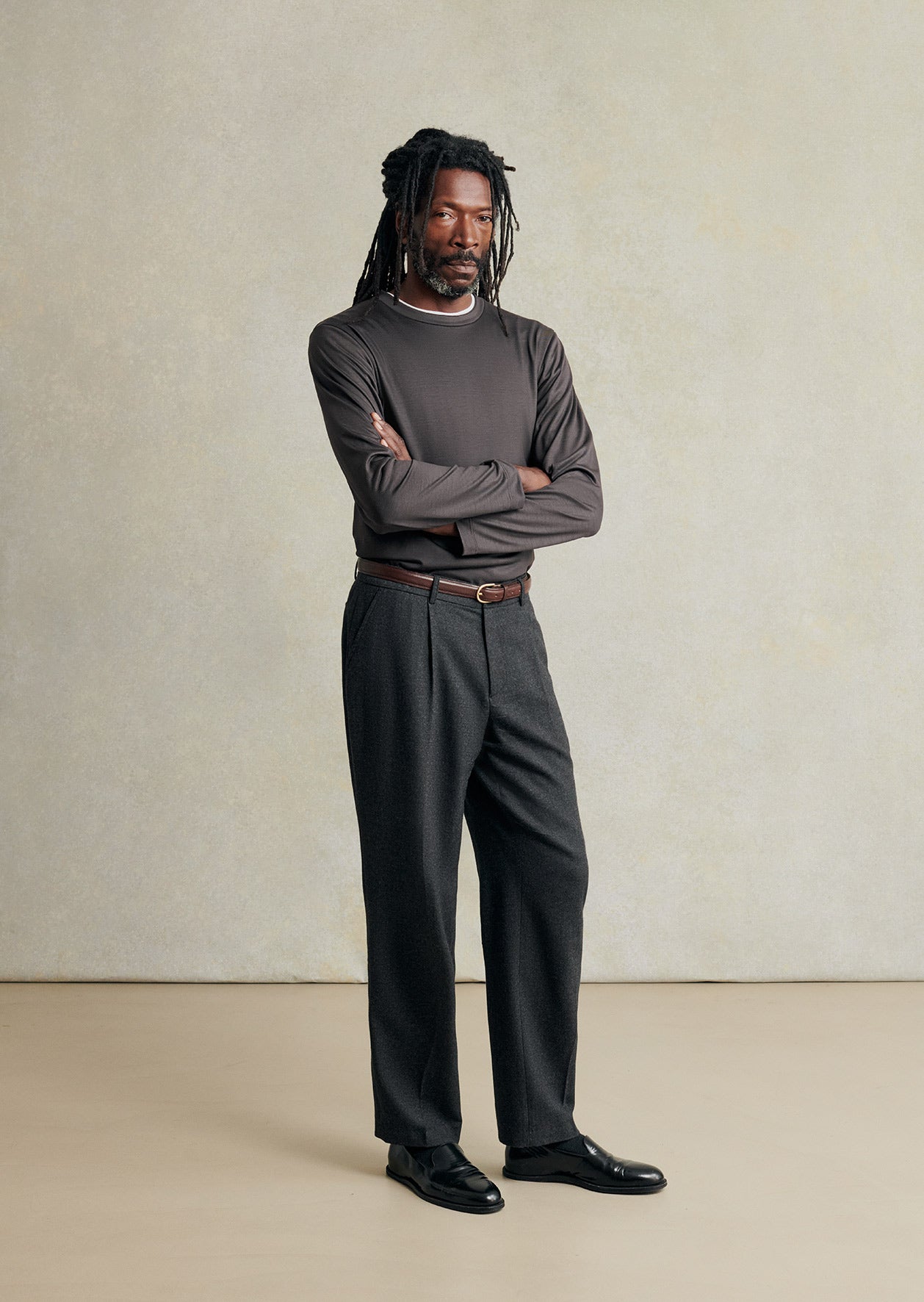 One pleat trousers