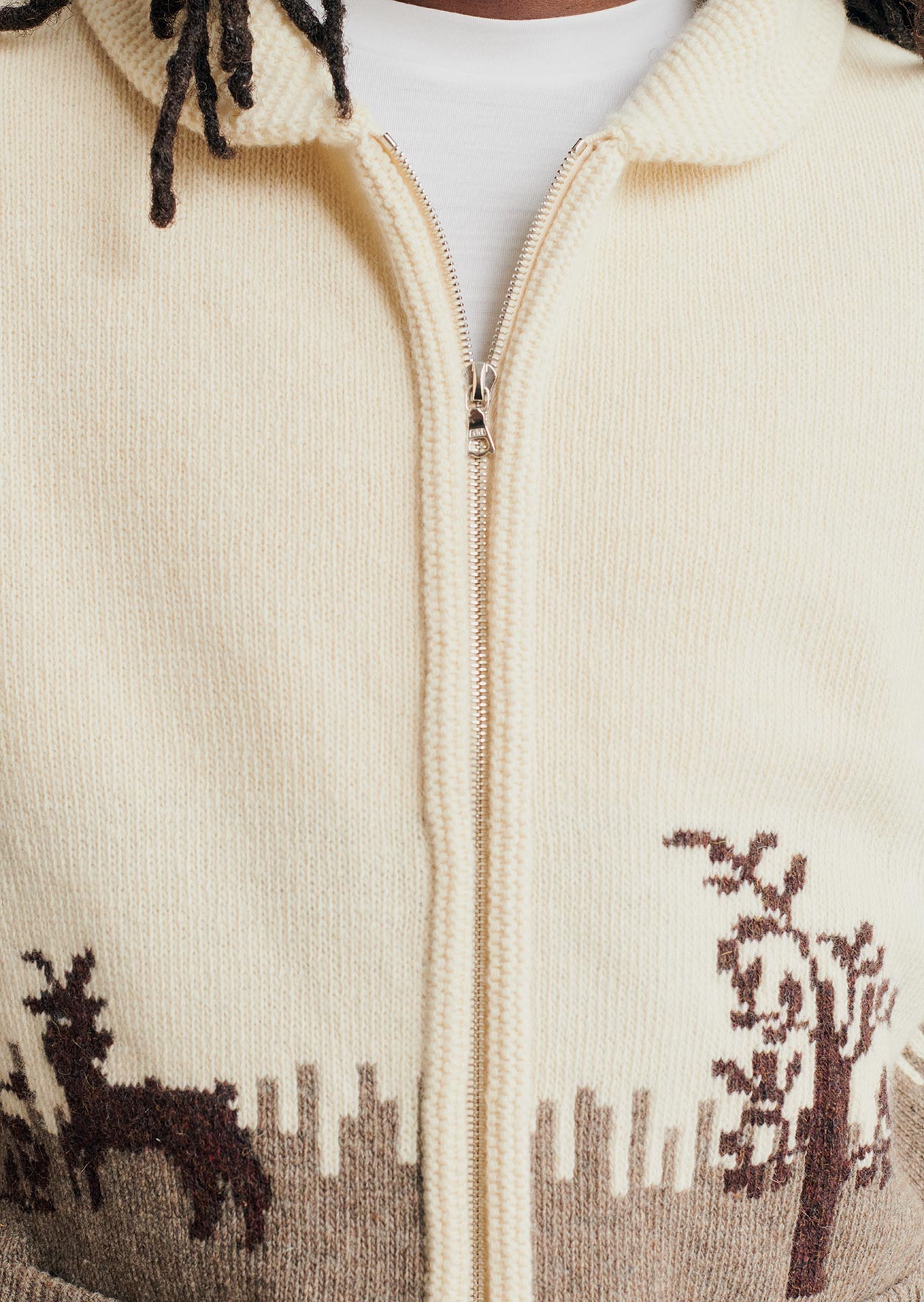 Pull Zippé Jacquard