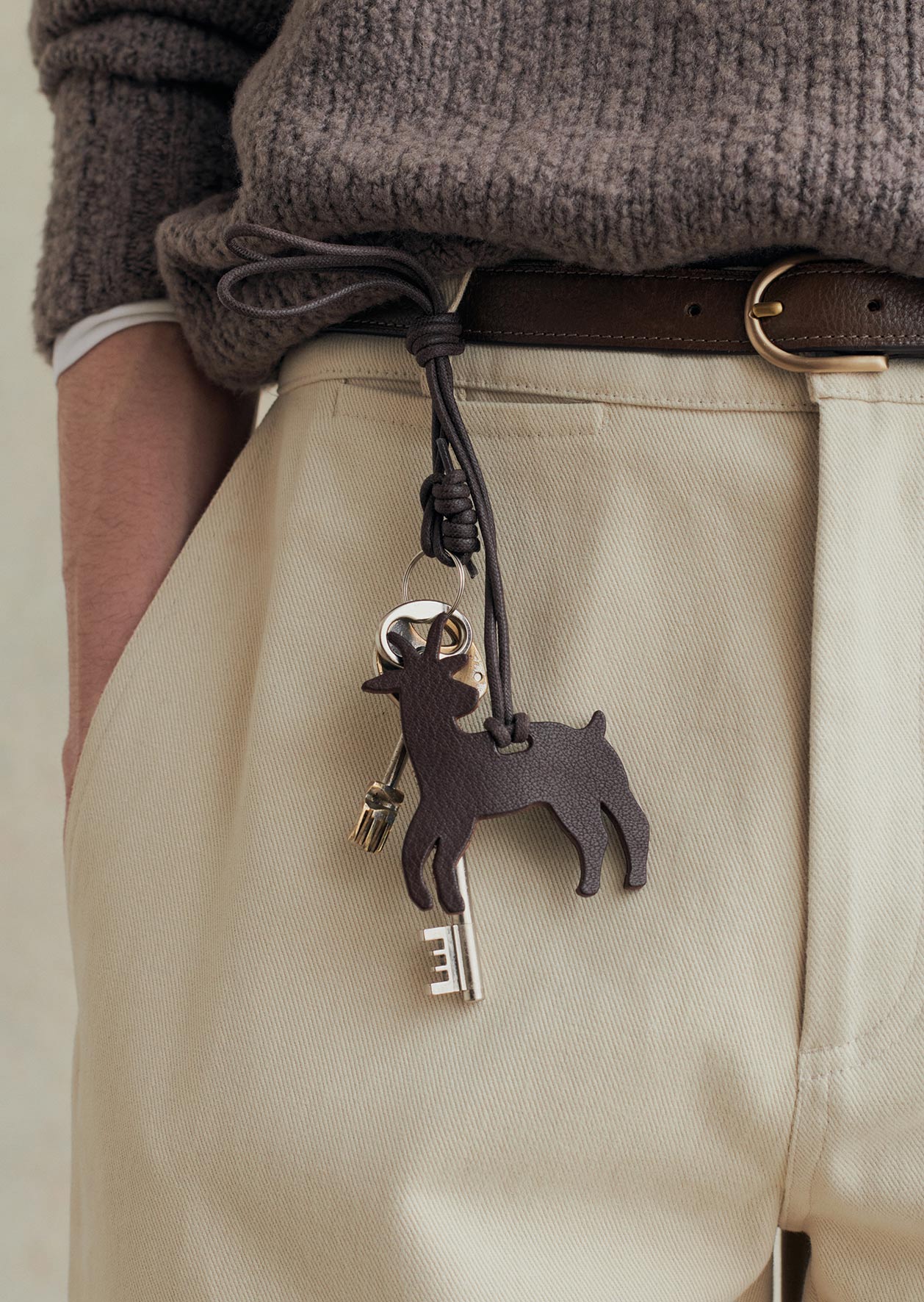 Little goat key charm