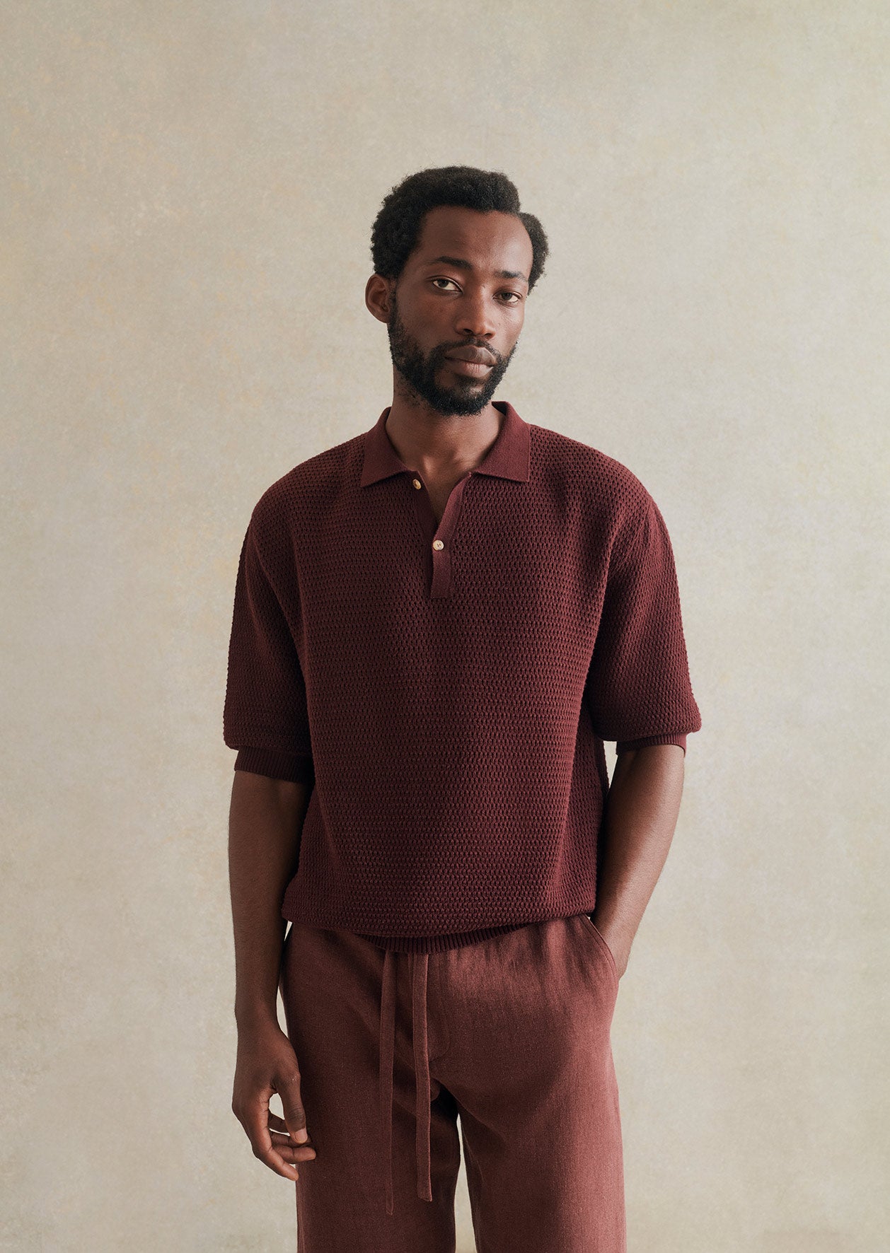 de bonne facture Polo Tricoté Fil De Coton Biologique