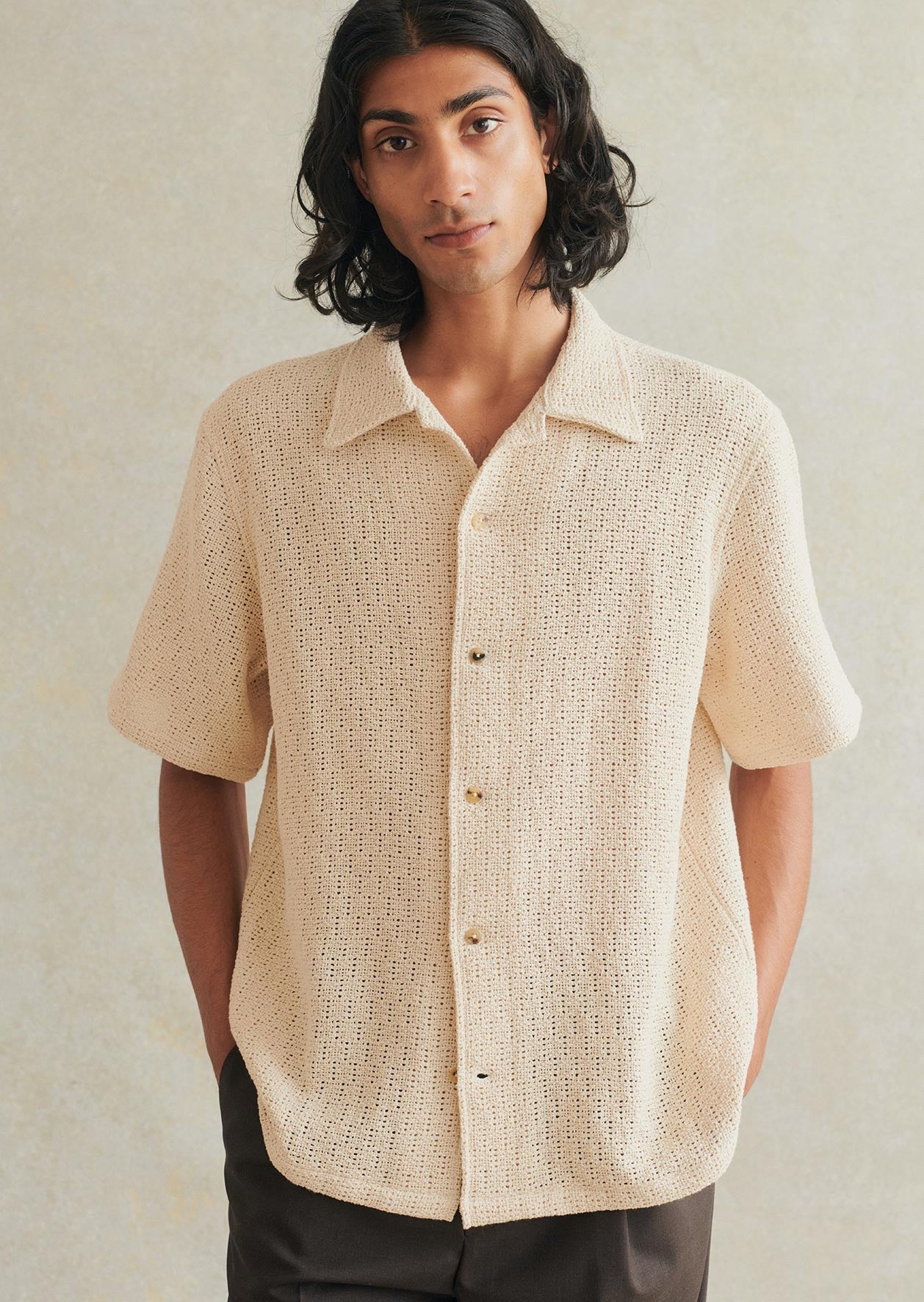 de bonne facture Chemise De Vacances Tissage Ouvert En Coton Sec