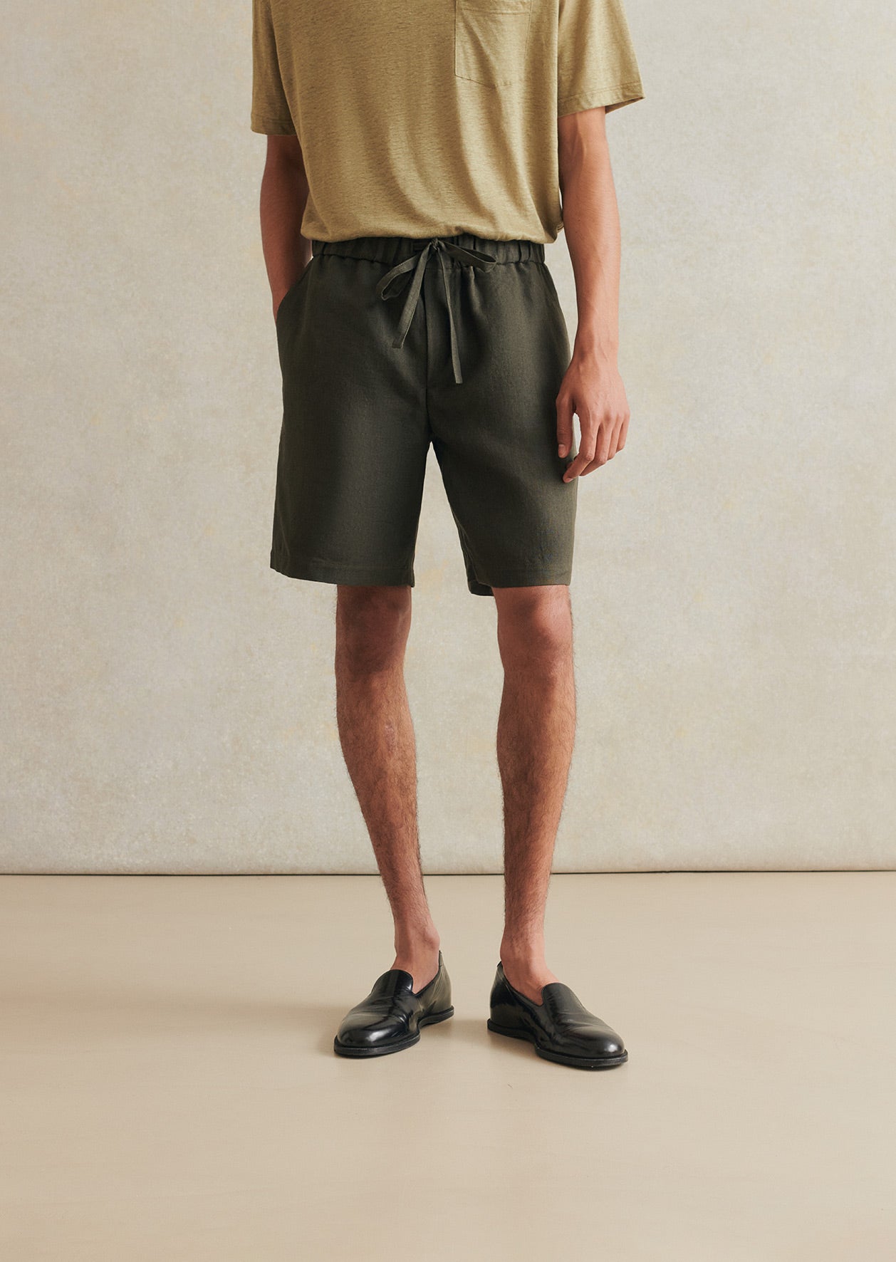 de bonne facture Short Lounge Toile De Lin Belge