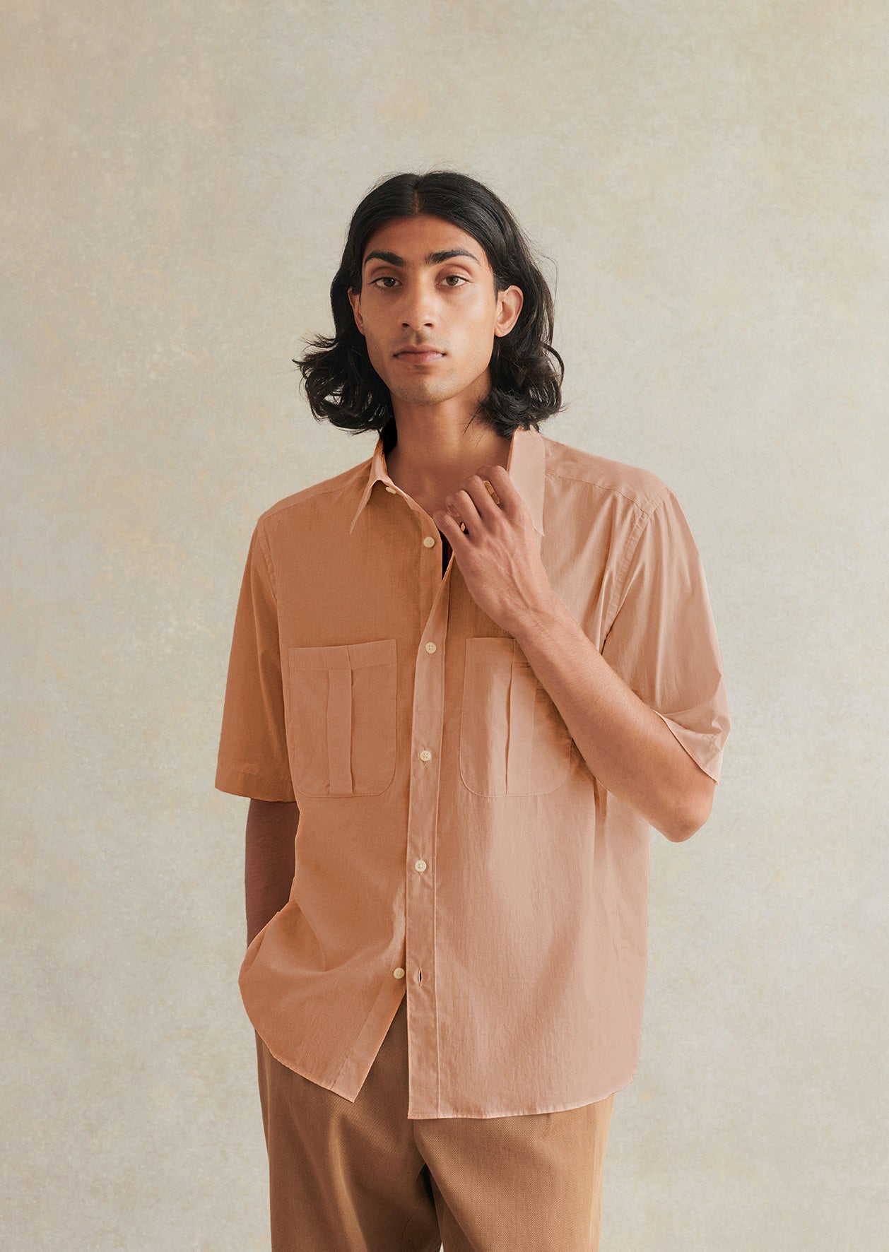 Chemise De Peintre À Manches Courtes