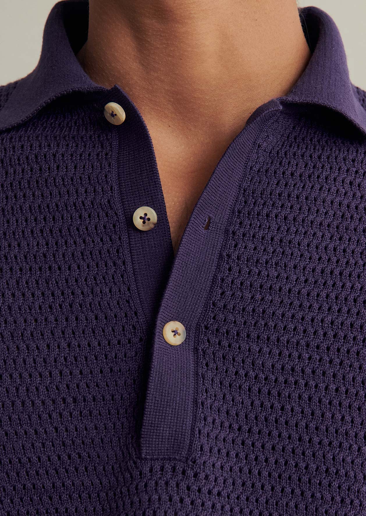 Polo Tricoté Nid D'Abeille