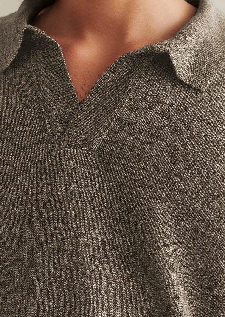 Polo Tricoté À Manches Longues