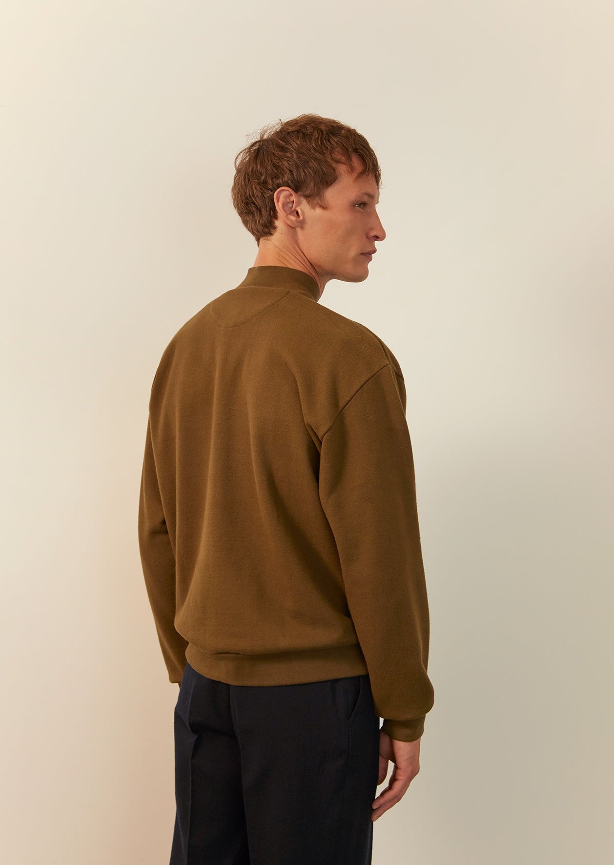 De Bonne Facture - Cyclist sweatshirt - Japanese cotton fleece - Olive