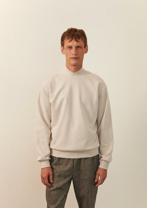 De Bonne Facture - Cyclist sweatshirt - Japanese cotton fleece - Light beige