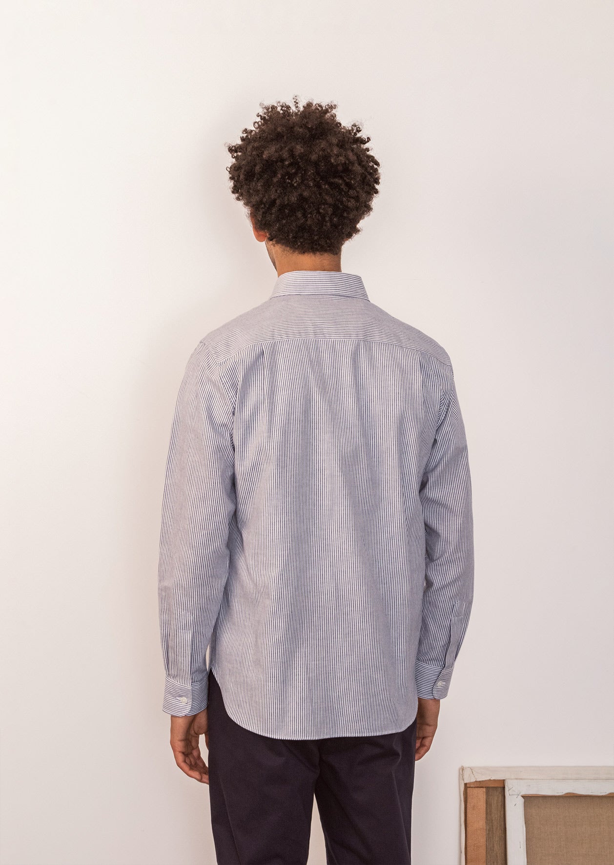 De Bonne Facture - Buttondown shirt - Striped cotton - White & blue