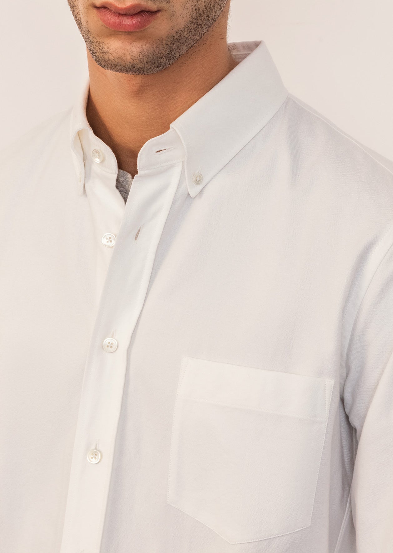 Permanent - Buttondown shirt - Organic oxford cotton - White